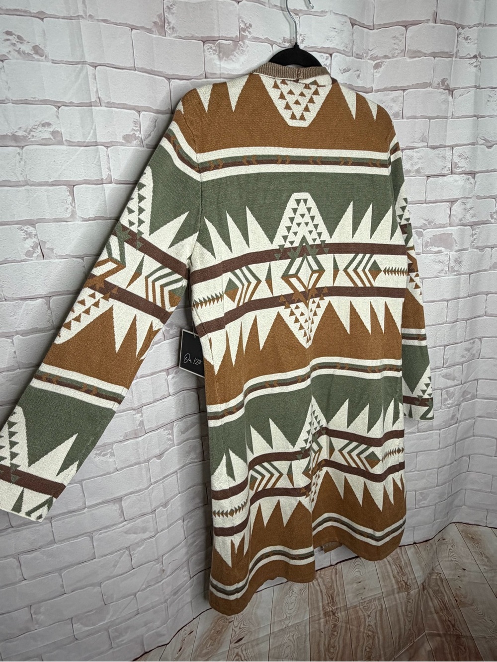 NWT On 12th Aztec Southwestern Open Front Duster Cardigan – Size Large - Picture 6 of 8